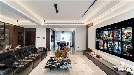 18w打造現(xiàn)代黑白灰風(fēng)格的家127m² | 麗爾曼頓全房全屋定制